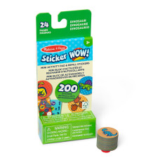 Melissa & Doug. Sticker WOW: Набір з мініблокноту та запасних наліпок для штампу «Динозаври»