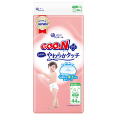 Підгузки Goo.N Plus для дітей (розмір 4(L), 9-14 кг, 44 шт)