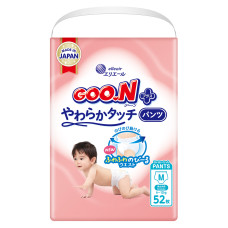 Трусики-підгузки Goo.N Plus для дітей (розмір 3(M), 6-12 кг, 52 шт)