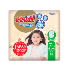 Трусики-підгузки Goo.N Premium Soft (розмір 7(3XL), 18-30 кг, 22 шт)