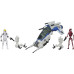 Ігровий набір Hasbro Star Wars Movie Heroes Attack Of The Clones 501st Legion Attack Dropship With Clone Pilot & Battle Droid (A0921/A0918)