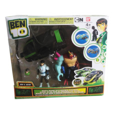 Набір іграшок Bandai Бен 10 Alien Force: Ben Tennyson, Kevin, міні-фігурка Бена та машина Mark 10