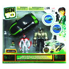 Набір іграшок Bandai Бен 10 Alien Force: Way Big, Benvicktor, міні-фігурка Бена та машина Mark 10
