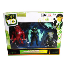 Ігровий набір із 3-х екшен-фігурок Bandai Ben 10 Alien Force: WildMutt, Diamondhead, Azmuth