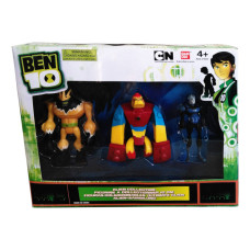 Ігровий набір із 3-х екшен-фігурок Bandai Ben 10 Alien Force: Shocksquatch, Bloxx, Rook Blonko