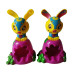 Фігурка Bucky Zoobles Petagonia 4.5 см бірюзово-жовта та будиночок Happitat