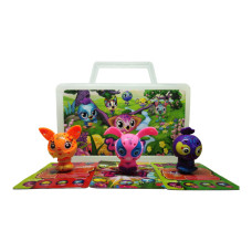 Ігровий набір Zoobles Petagonia Collection: 3 фігурки, карти та чемоданчик