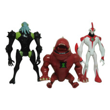 Ігровий набір із 3-х екшен-фігурок Bandai Ben 10 Alien Force: Vilgax, WildMutt, Way Big