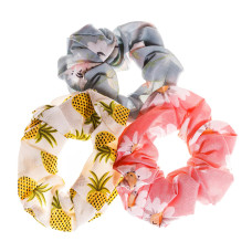 Резиночки для волосся Scrunchies Фруктовий коктейль