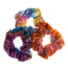 Резиночки для волосся Scrunchies Кольори веселки