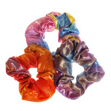 Резиночки для волосся Scrunchies Голографічний вибух