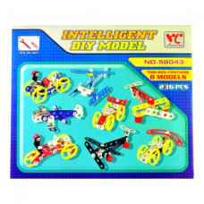 Конструктор металевий Intelligent Diy Model "Транспортні засоби" 8в1, 236 дет.