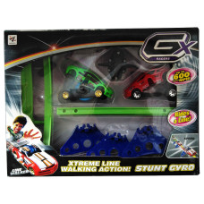 Ігровий набір "Gx Racers" 01 Series Rail Ripper & Supersonic: 2 машинки, 2 гіроскопи Line Walker & Side Spin, збірний трек