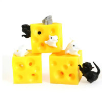 Антистрес-іграшка Squeeze Cheese: 2 мишки та сирний кубик
