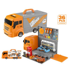 Ігровий набір Mobile Garage на 36 дет.: велика вантажівка-гараж, машинка та інструменти